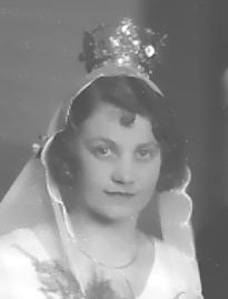 Britta sports a traditional Swedish wedding crown